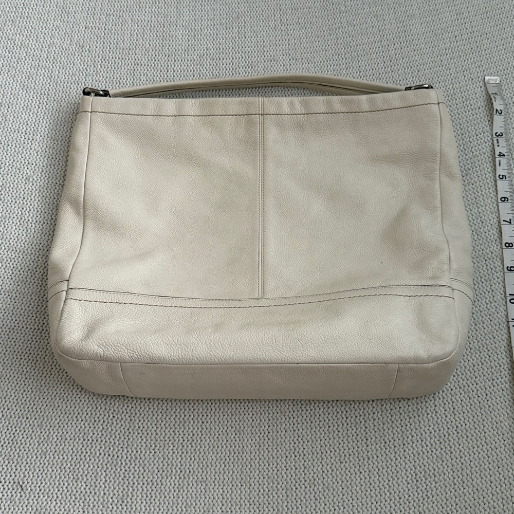 Coach Park Leather Hobo Shoulder Bag Cream - Picture 5 of 8